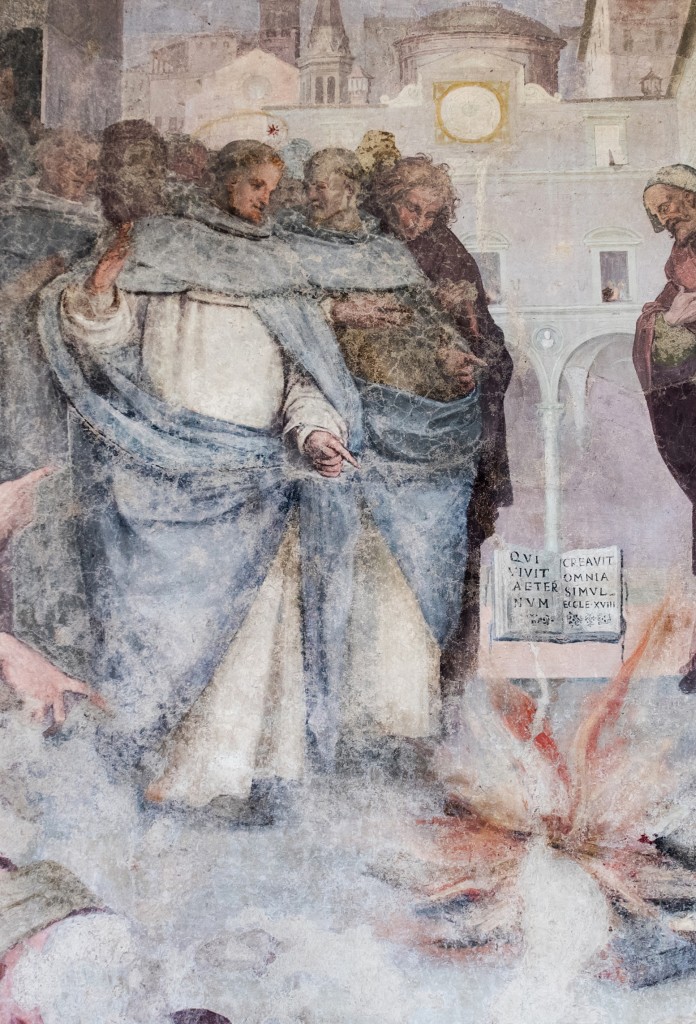 St Dominic, miracle of the book in the fire, Santa Maria Novella Cloister