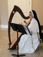 Several sisters who are musicians provided live Christmas music during the festival.