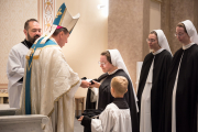 First Profession of Vows took place August 10, 2023 for five sisters at the Cathedral of the Incarnation. Bishop  Spalding  was the main celebrant.