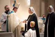 First Profession of Vows took place August 10, 2023 for five sisters at the Cathedral of the Incarnation. Bishop  Spalding  was the main celebrant.