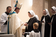 First Profession of Vows took place August 10, 2023 for five sisters at the Cathedral of the Incarnation. Bishop  Spalding  was the main celebrant.