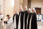 First Profession of Vows took place August 10, 2023 for five sisters at the Cathedral of the Incarnation. Bishop  Spalding  was the main celebrant.