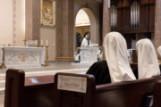 Father James Morrison, brother of Sister Mary Sophia, preached the homily for the profession Mass.