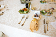 The served luncheon was delicious.