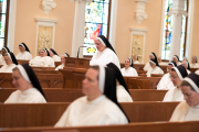 Sister Mary Christopher renewed her vows during the Mass in the Motherhouse chapel.