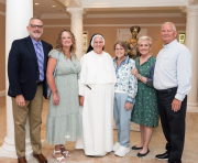 Sister Mary Christopher is joined by family.