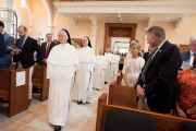 The sisters celebrating 25 years of religious profession processed to their places in the front of the chapel.
