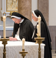 July 25, 2023, twelve Dominican Sisters of St. Cecilia in Nashville, TN, professed their perpetual vows  during Mass at the Cathedral of the Incarnation.