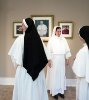 On August 8, the Solemnity of Our Holy Father Saint Dominic, thirteen postulants received the  black and white Dominican habit, beginning their canonical novitiate year.