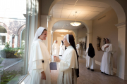 On August 8, the Solemnity of Our Holy Father Saint Dominic, thirteen postulants received the  black and white Dominican habit, beginning their canonical novitiate year.