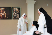 On August 8, the Solemnity of Our Holy Father Saint Dominic, thirteen postulants received the  black and white Dominican habit, beginning their canonical novitiate year.