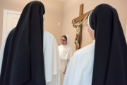 On August 8, the Solemnity of Our Holy Father Saint Dominic, thirteen postulants received the  black and white Dominican habit, beginning their canonical novitiate year.