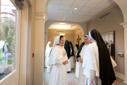 On August 8, the Solemnity of Our Holy Father Saint Dominic, thirteen postulants received the  black and white Dominican habit, beginning their canonical novitiate year.