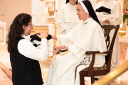 On August 8, the Solemnity of Our Holy Father Saint Dominic, thirteen postulants received the  black and white Dominican habit, beginning their canonical novitiate year.