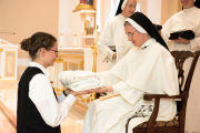 On August 8, the Solemnity of Our Holy Father Saint Dominic, thirteen postulants received the  black and white Dominican habit, beginning their canonical novitiate year.