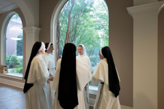 On August 8, the Solemnity of Our Holy Father Saint Dominic, thirteen postulants received the  black and white Dominican habit, beginning their canonical novitiate year.
