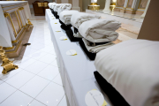 The postulants spent the last several months sewing their habits, and the day of reception of the habit the habits were bundled and placed in the sanctuary.