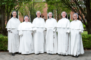 June 25, 2023, Bishop Spalding, Archbishop Sartain, and Bishop Malone concelebrated Mass for the Silver Jubilee of  six of our sisters.  The Mass was followed by a seated luncheon to honor the jubilarians.