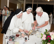 June 25, 2023, Bishop Spalding, Archbishop Sartain, and Bishop Malone concelebrated Mass for the Silver Jubilee of  six of our sisters.  The Mass was followed by a seated luncheon to honor the jubilarians.