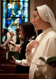 All of the sisters, from the time of their entrance, pray the Divine Office with the community each day.