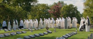 CEMETERY, PROCESSION, NOVICES, DOMINICAN SISTERS OF ST CECILIA, NASHVILLE DOMINICAN