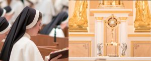 sisters at prayer; Blessed Sacrament